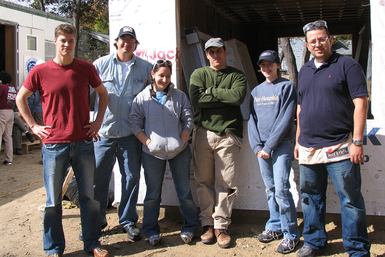 Group of Tocci volunteers at Habitat for Humanity in 2006