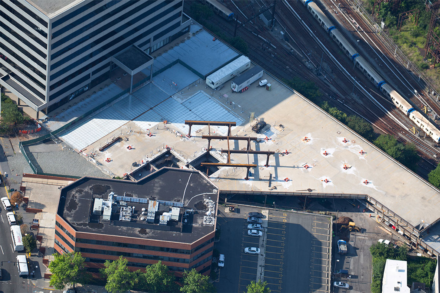 An aerial view of 3JS beginning of August