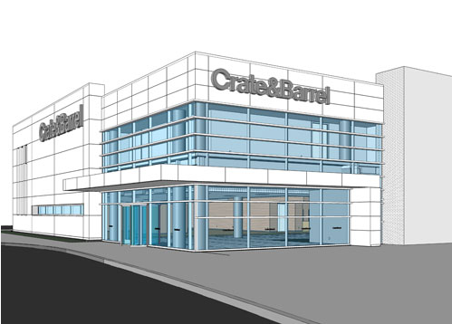 rendering of Crate & Barrel