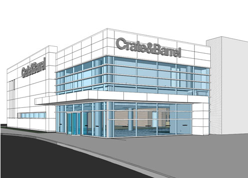 rendering of Crate & Barrel 