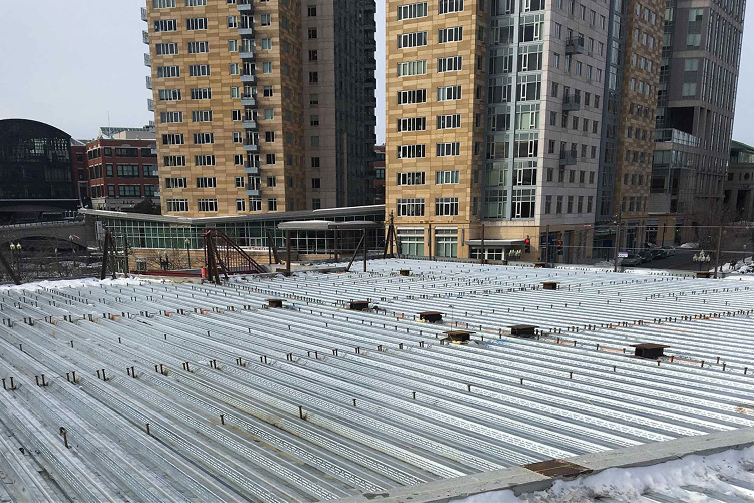 Steel work at Providence Homewood Suites