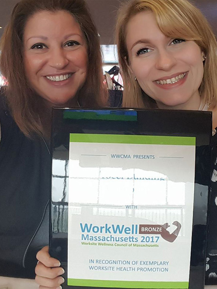 Tocci was awarded the bronze Status Award from Worksite Wellness Council of Massachusetts