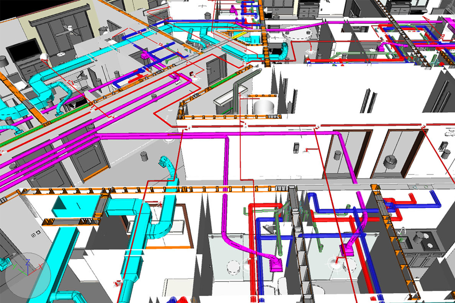 Framing block of Hilton Homewood Suites - a VDC scan