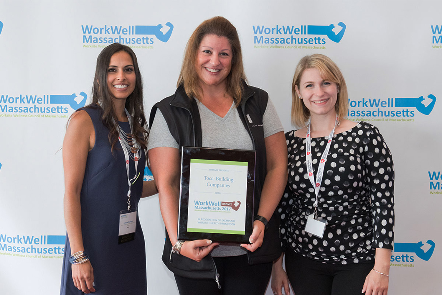 Members of the Wellness Committee Receiving our Bronze Award