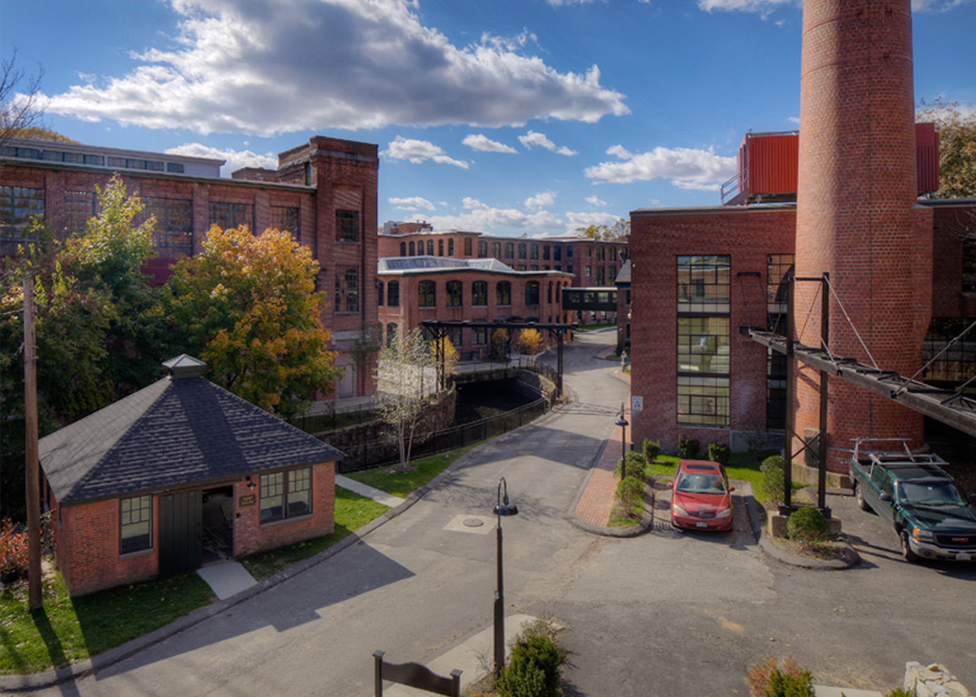 aerial view of Abbot Mill 