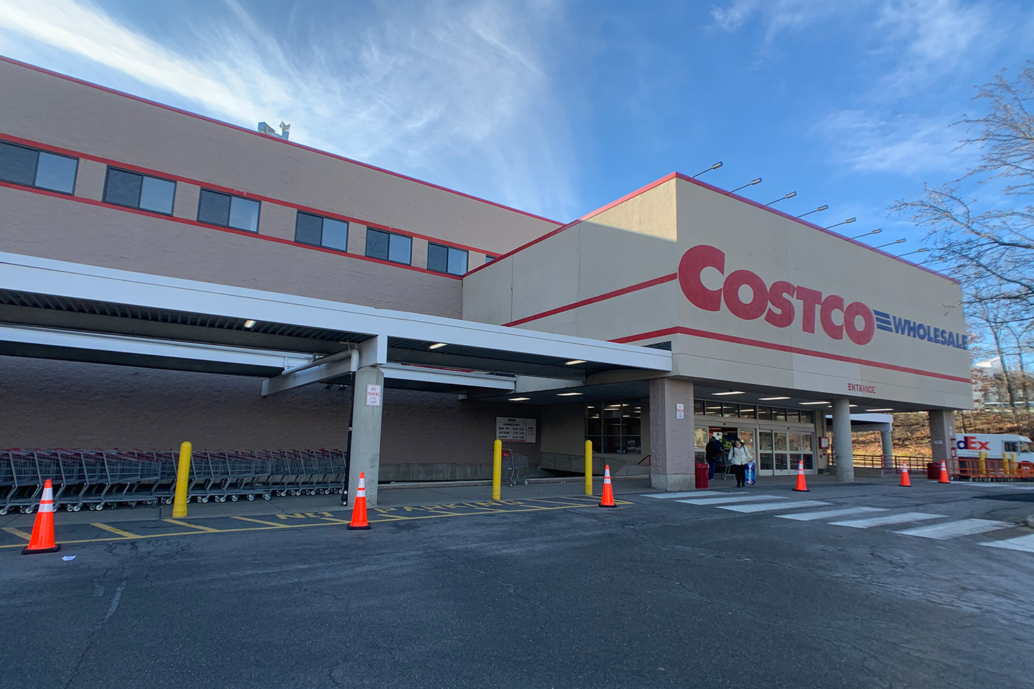 Front entrance of Waltham Costco