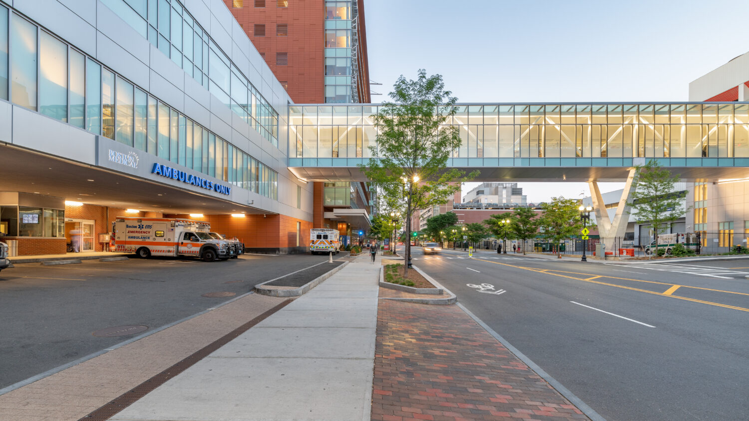 Ambulance entrance seen from street view