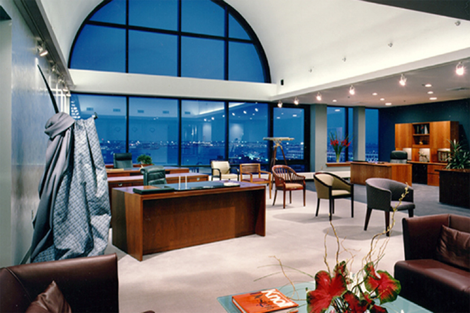 Office/waiting area, next to enormous arched window