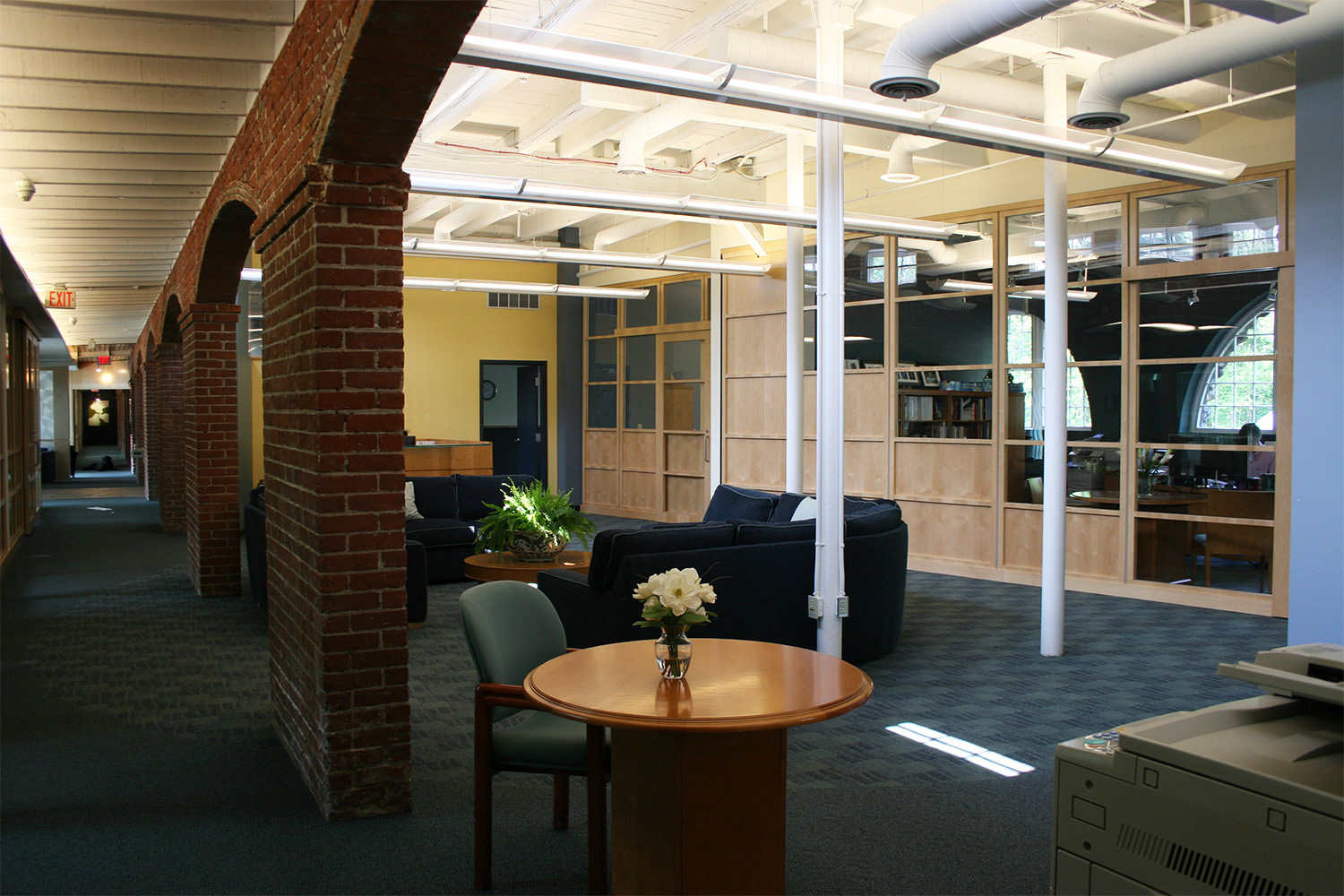 View between lobby area and hallway 