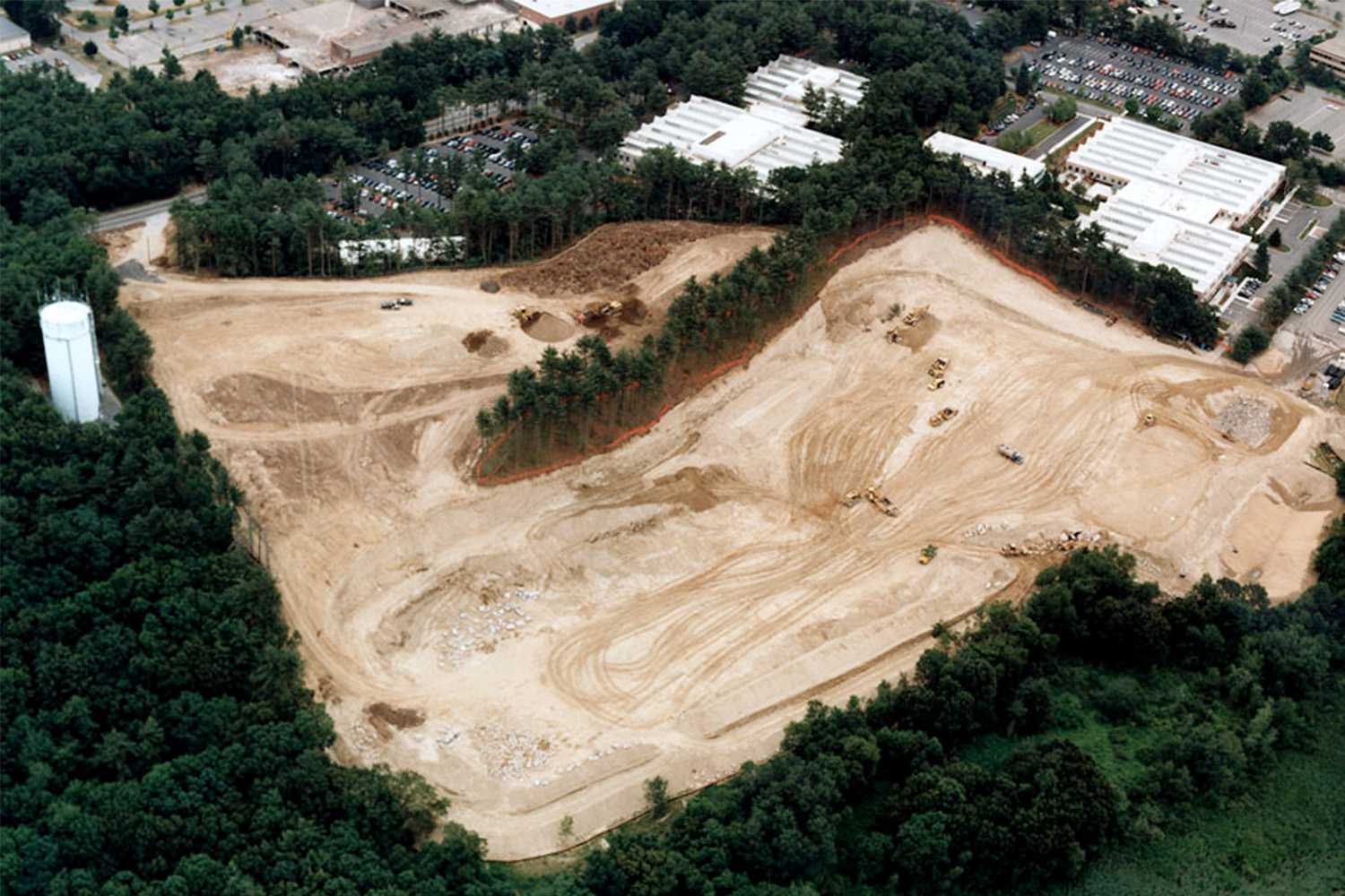 Aerial view of Crosby Corporate under construction