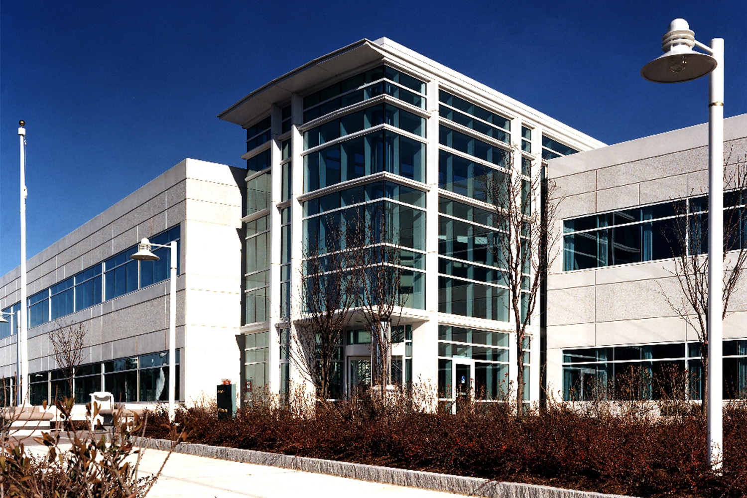 Entrance to Crosby Corporate as seen from the outside sidewalk
