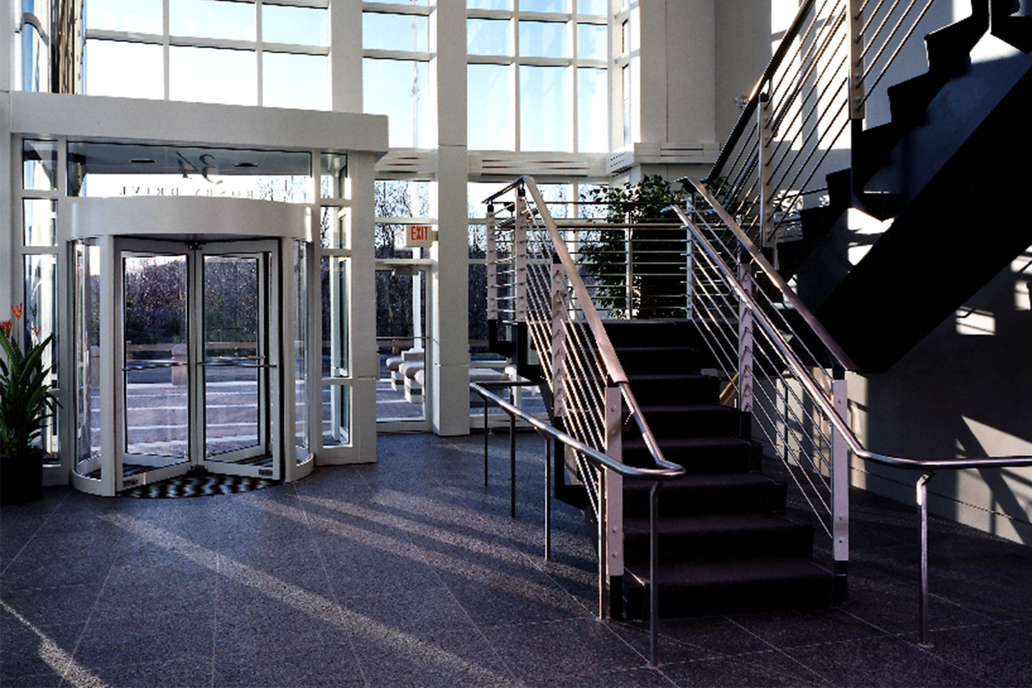 Entrance as seen from inside Crosby Co., next to stairwell