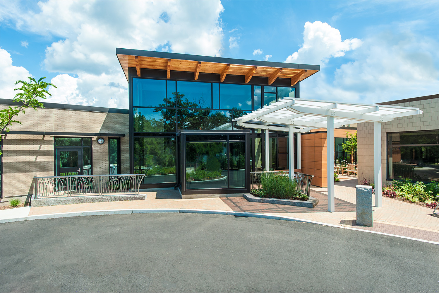 Exterior view of Marlborough Hospital's new Cancer Treatment wing