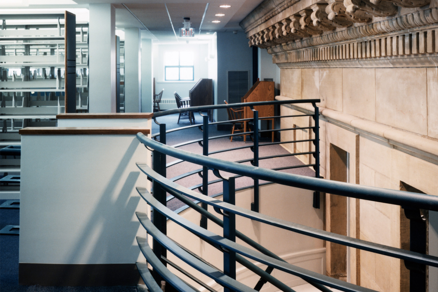 View from top of stairwell 