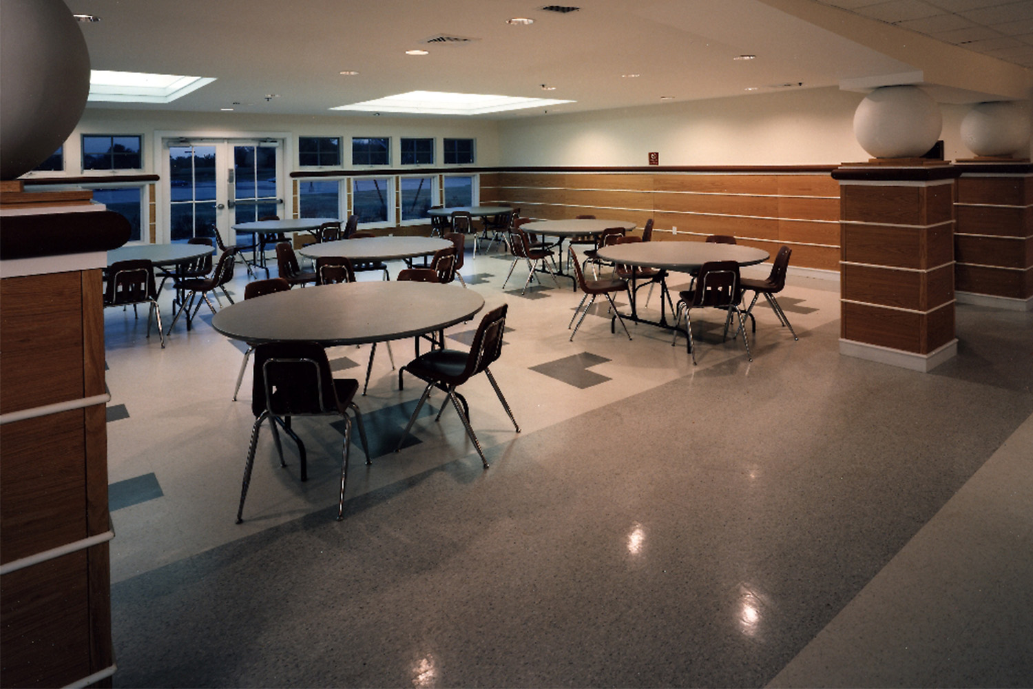 Unoccupied café dining area