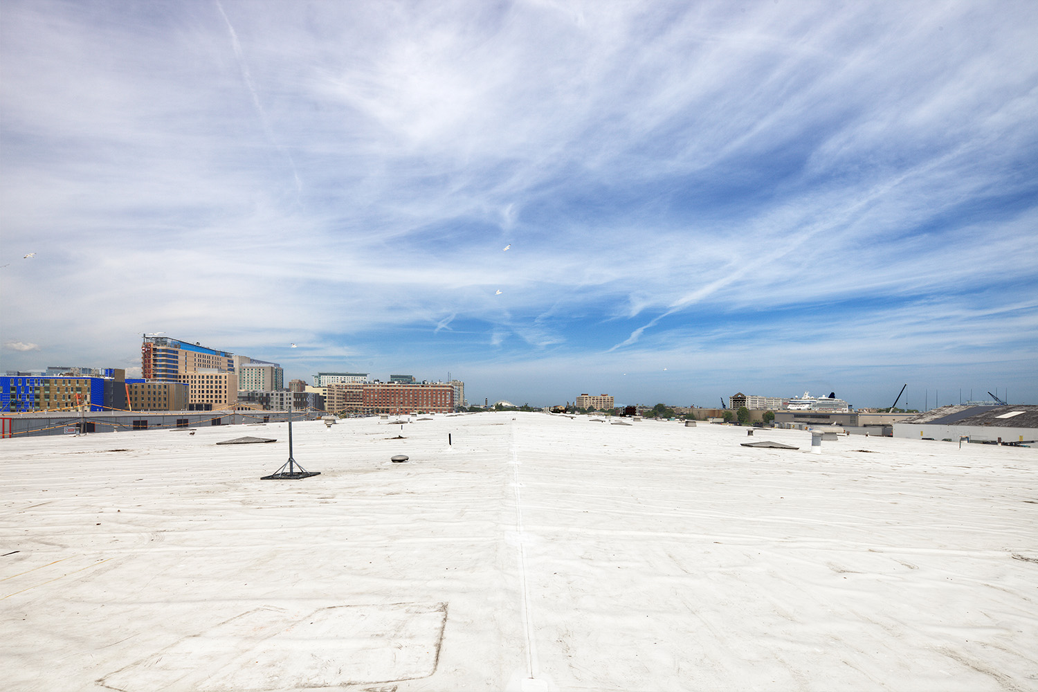 View of city from top of parking garage 