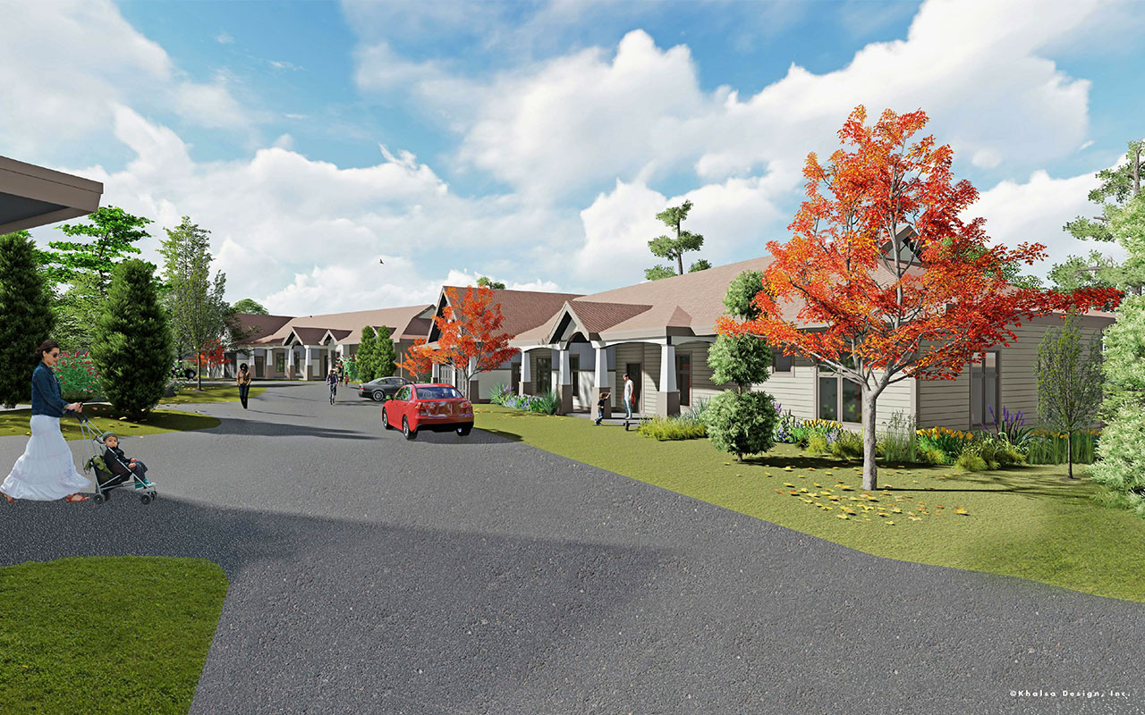 rendering of Natick family housing 