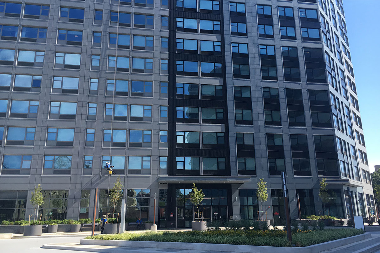 3 Journal Square entrance exterior seen in daytime