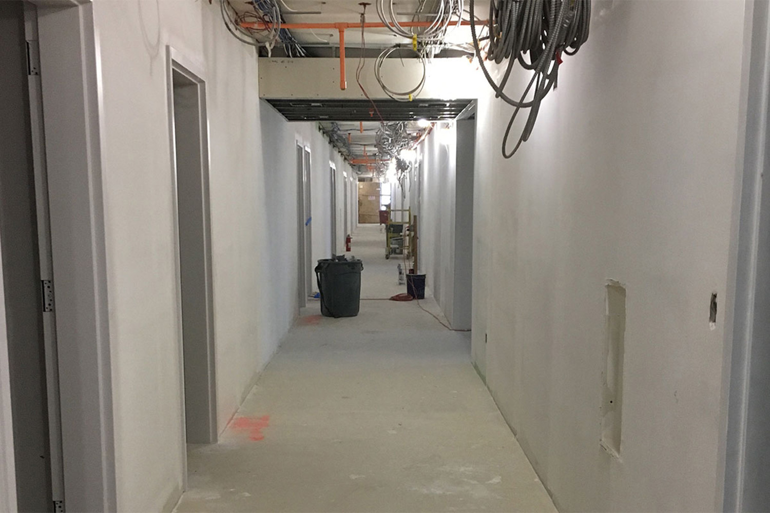 6th floor hallway under construction