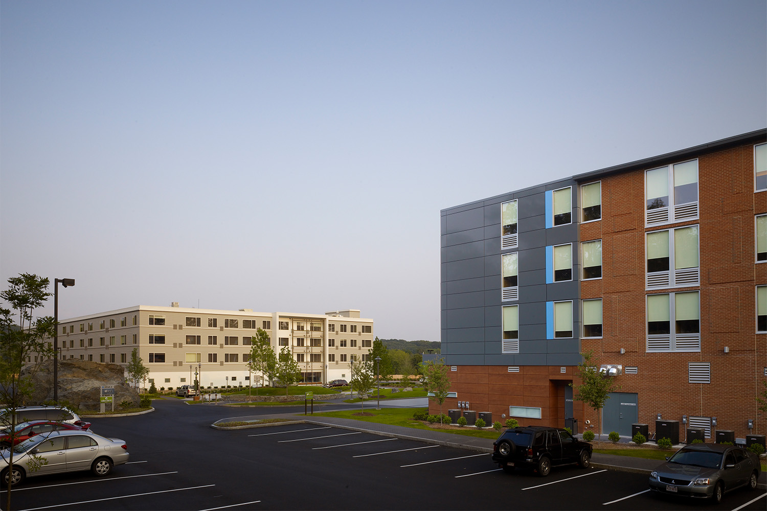 Dual campus view seen during dusk