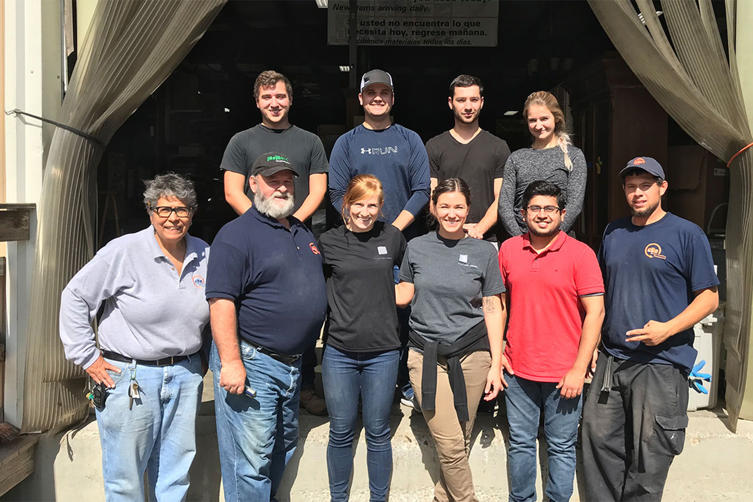 Tocci volunteers at Boston Building Resources 