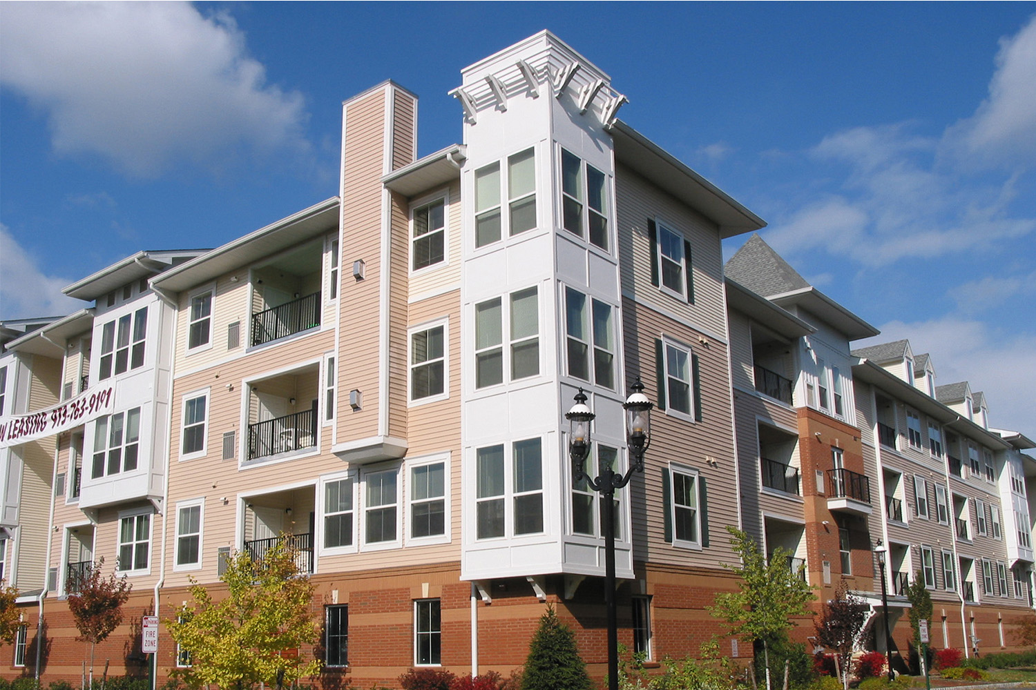 East facing side of Gaslight Commons as seen from an angle