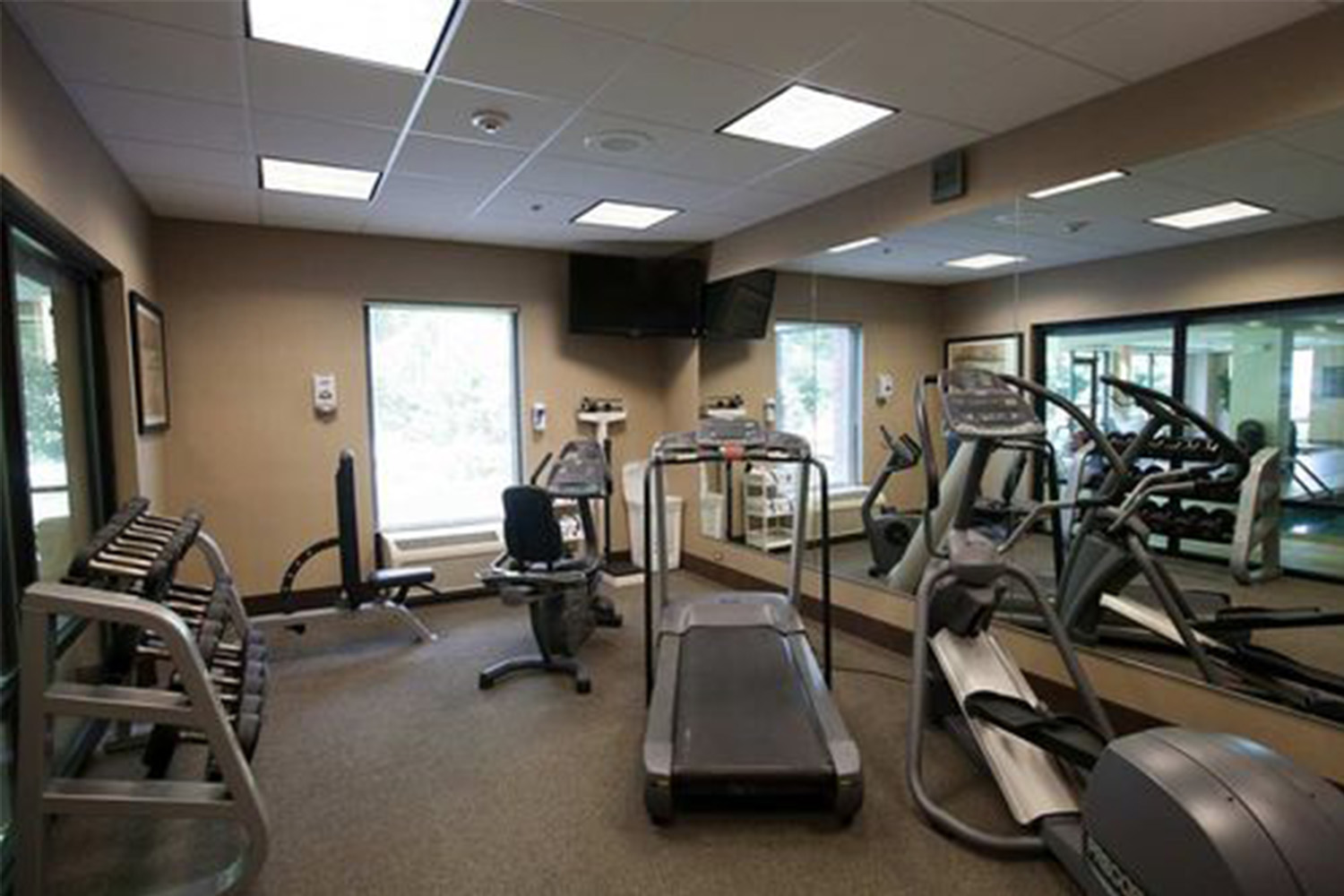 gym with ample equipment 