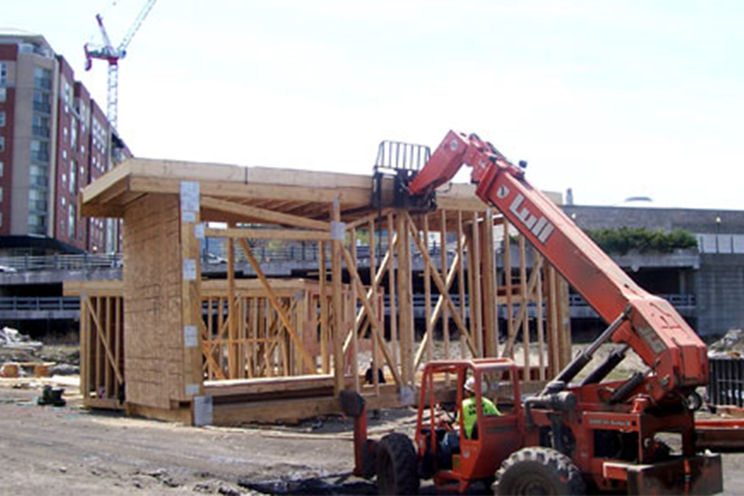 lift at construction site 