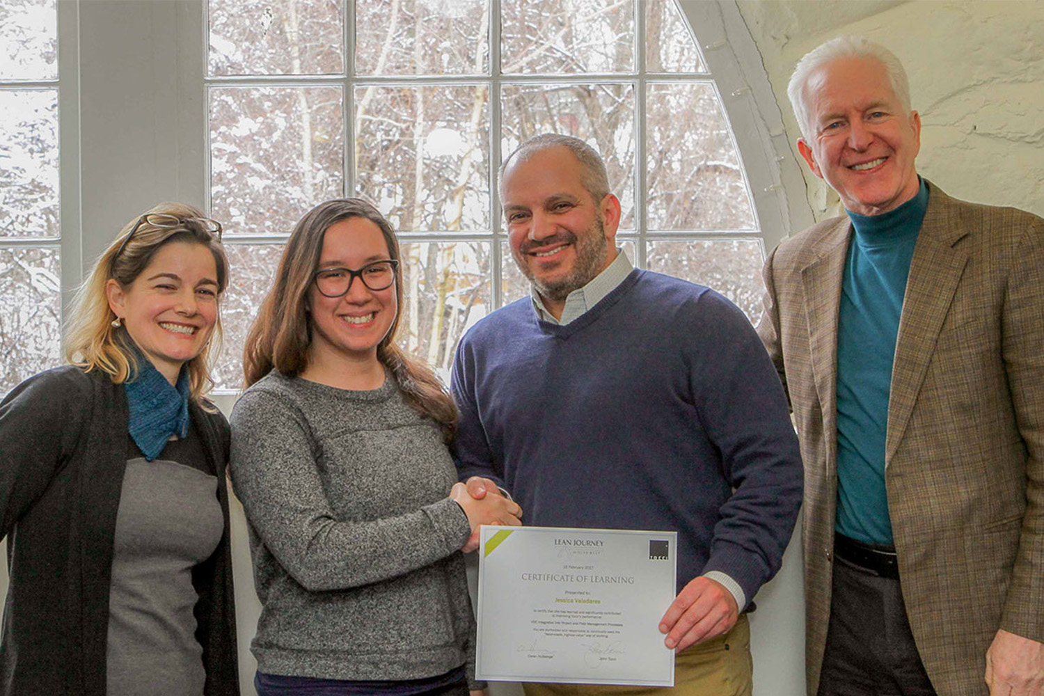 Jessica received her Lean "White Belt" for her work on improving VDC education in Operations.