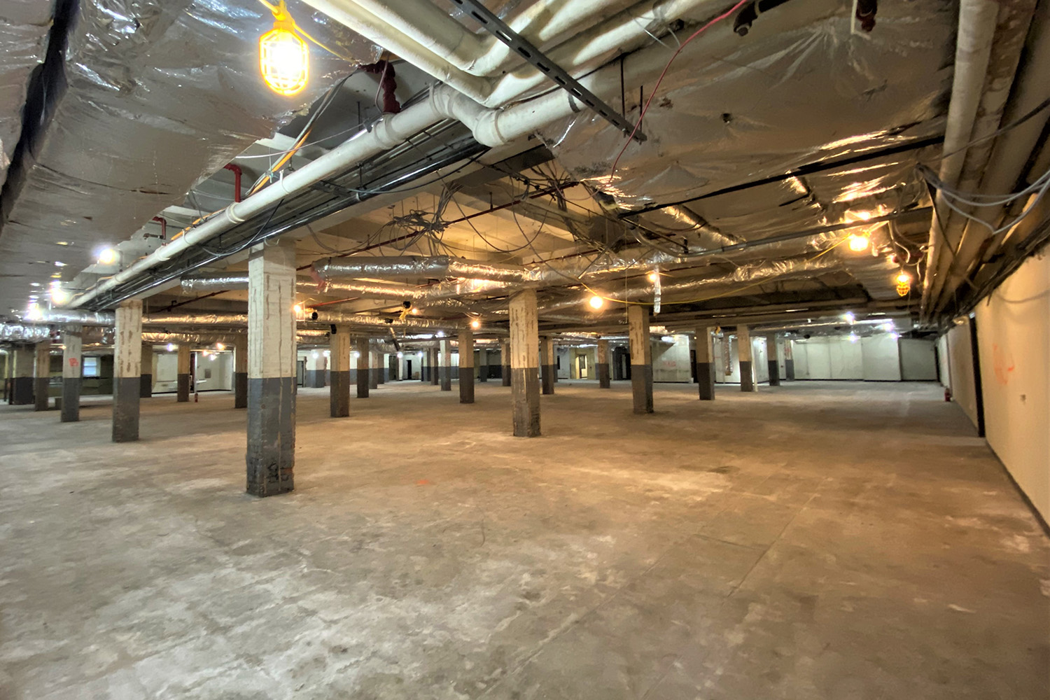 Basement of Memorial Auditorium, where TOCCI conducted fire proofing work