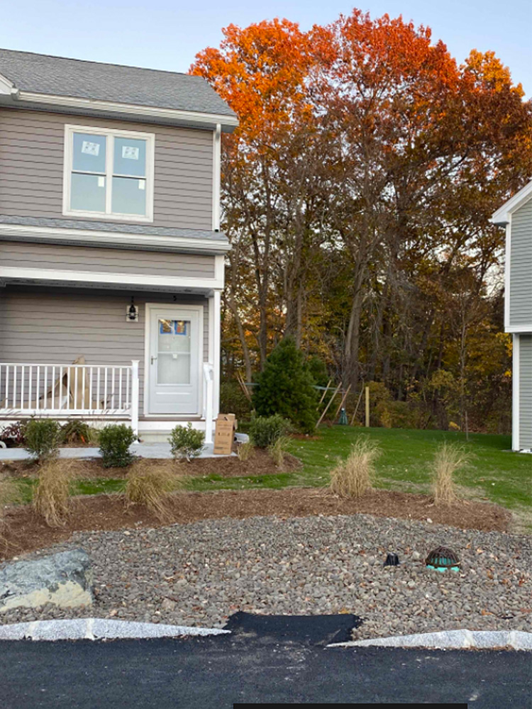 Rain garden in use at Natick family housing project