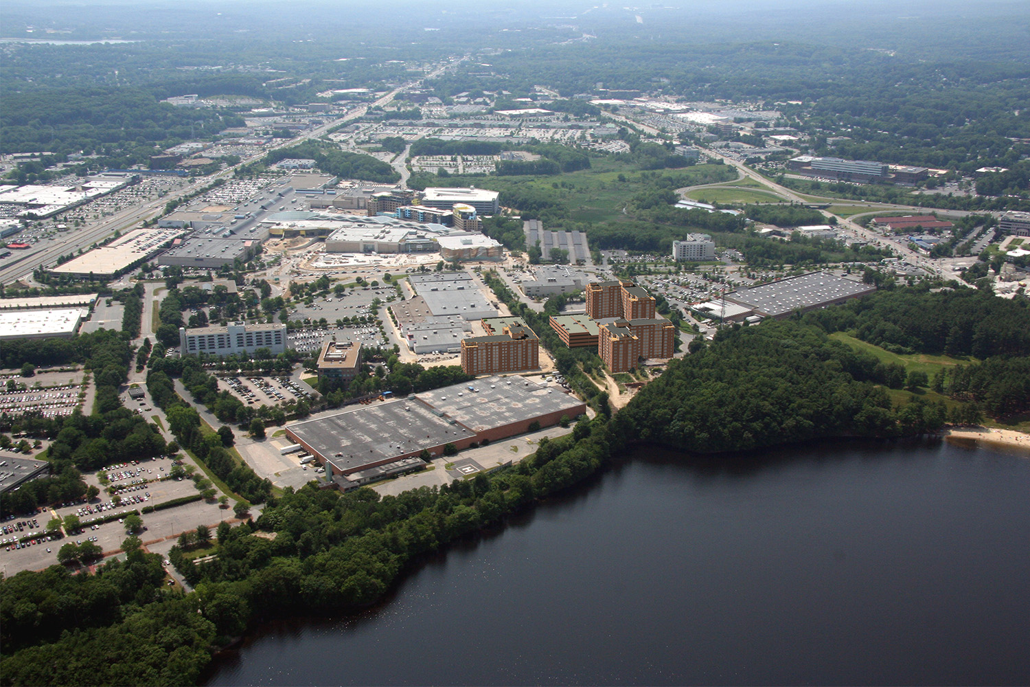 aerial view of Chrysler apartments