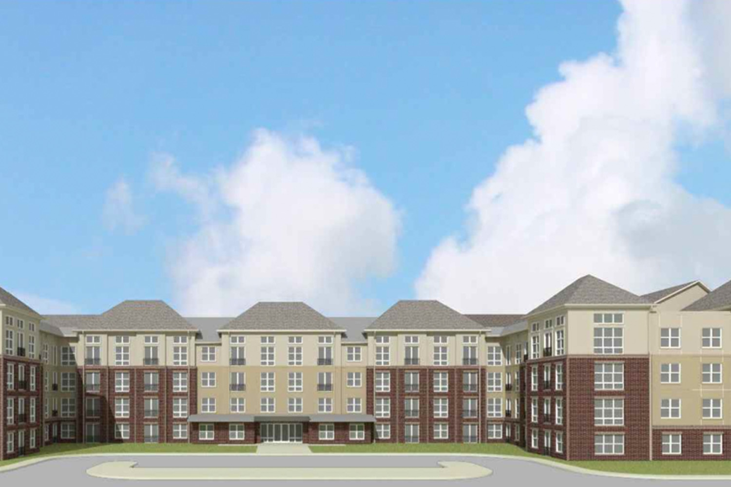 rendering of Harmon Cove seen from the front