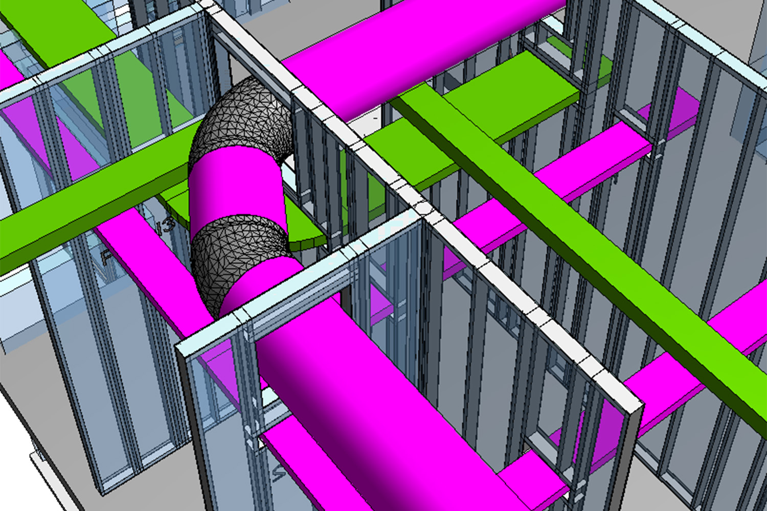 BIM highlighting pipes 