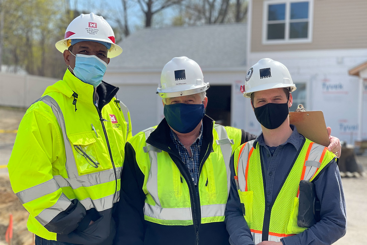Tocci construction workers at Natick site