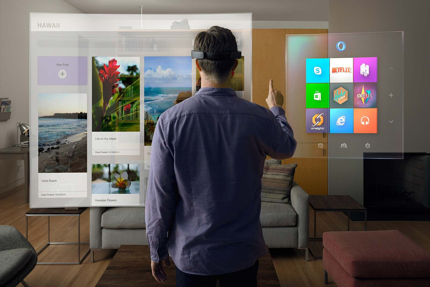 man with headset using virtual reality technology