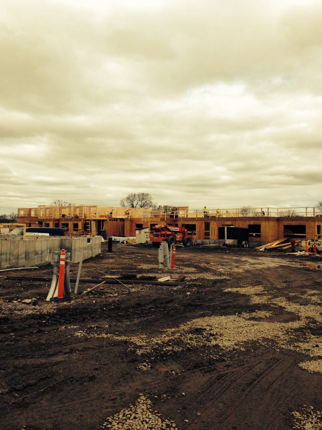 A shot showing the scope of the foundation.