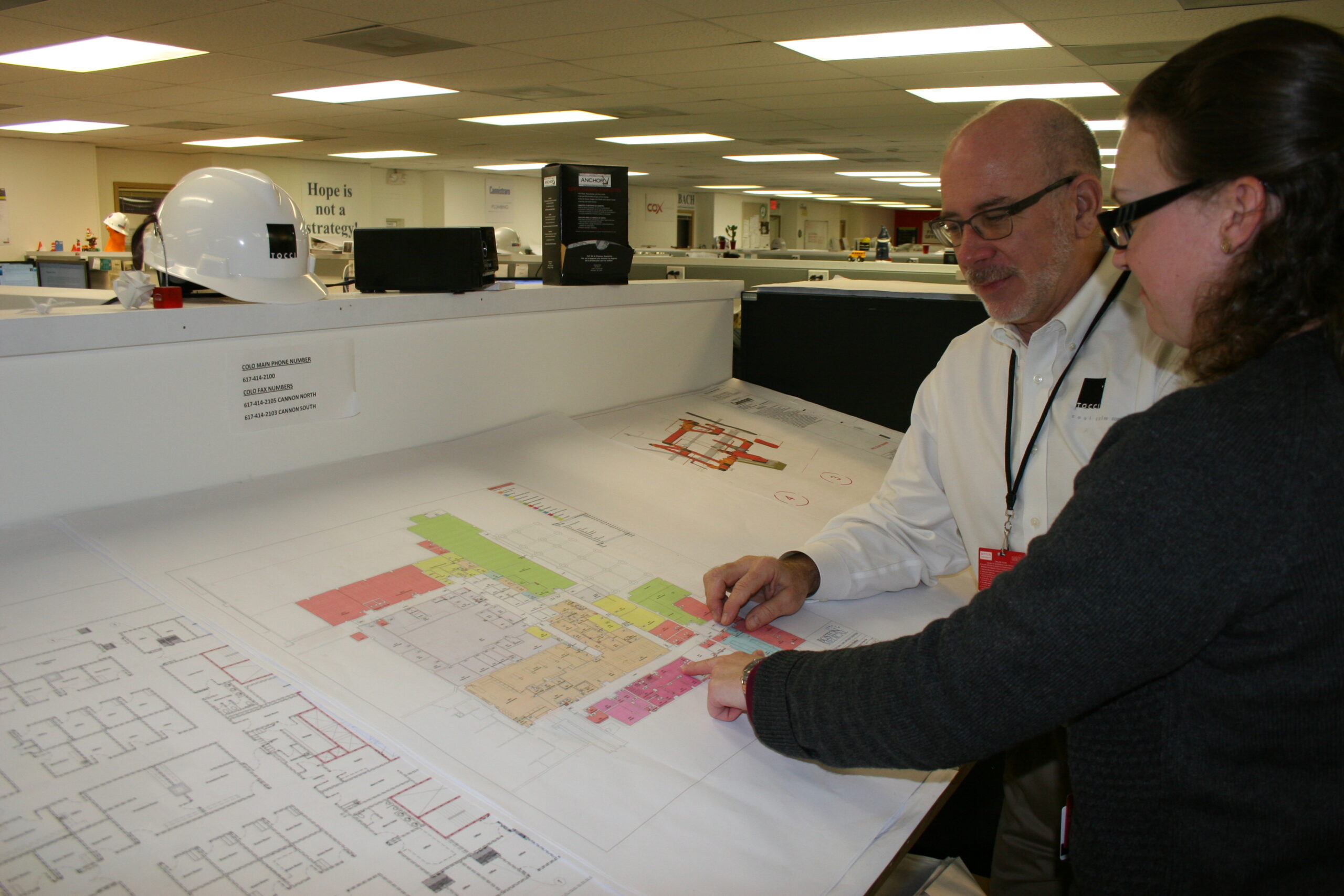 Two Tocci employees working on BIM collocation