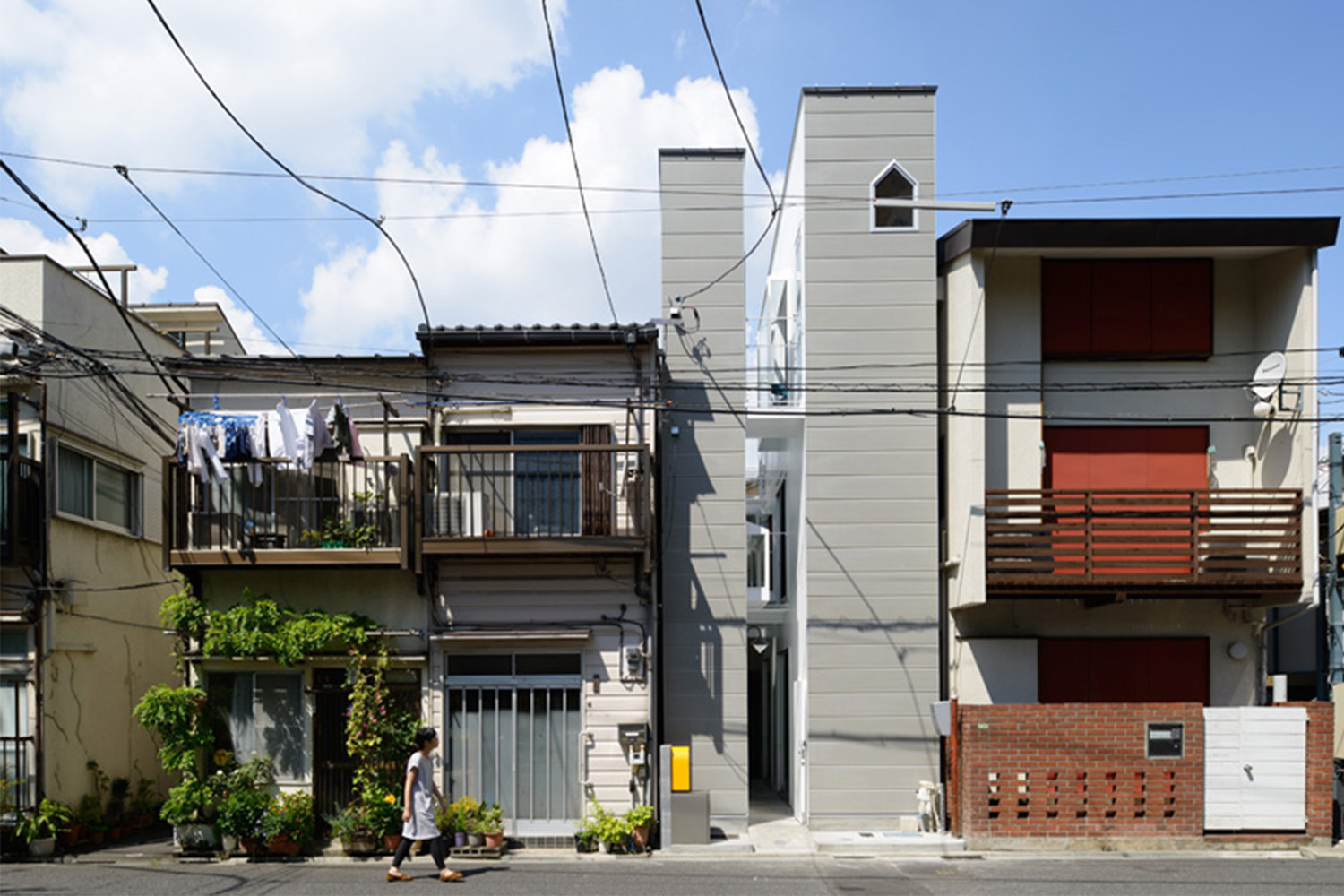 a row of houses in Tokyo 