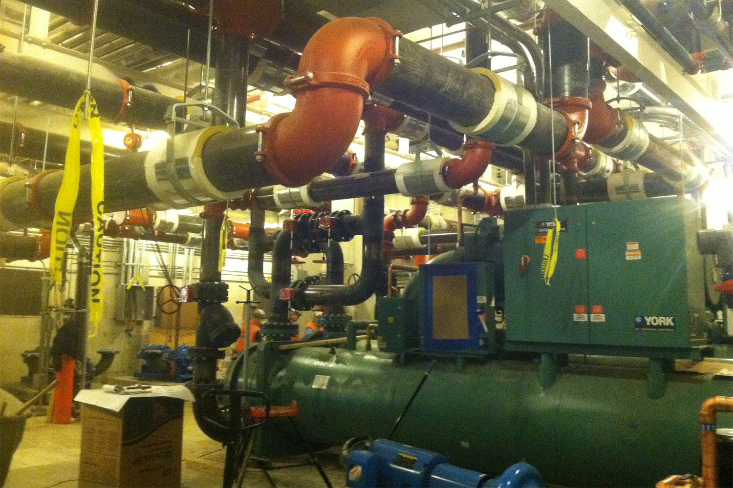 the main chiller unit at Rodino, is painted green 