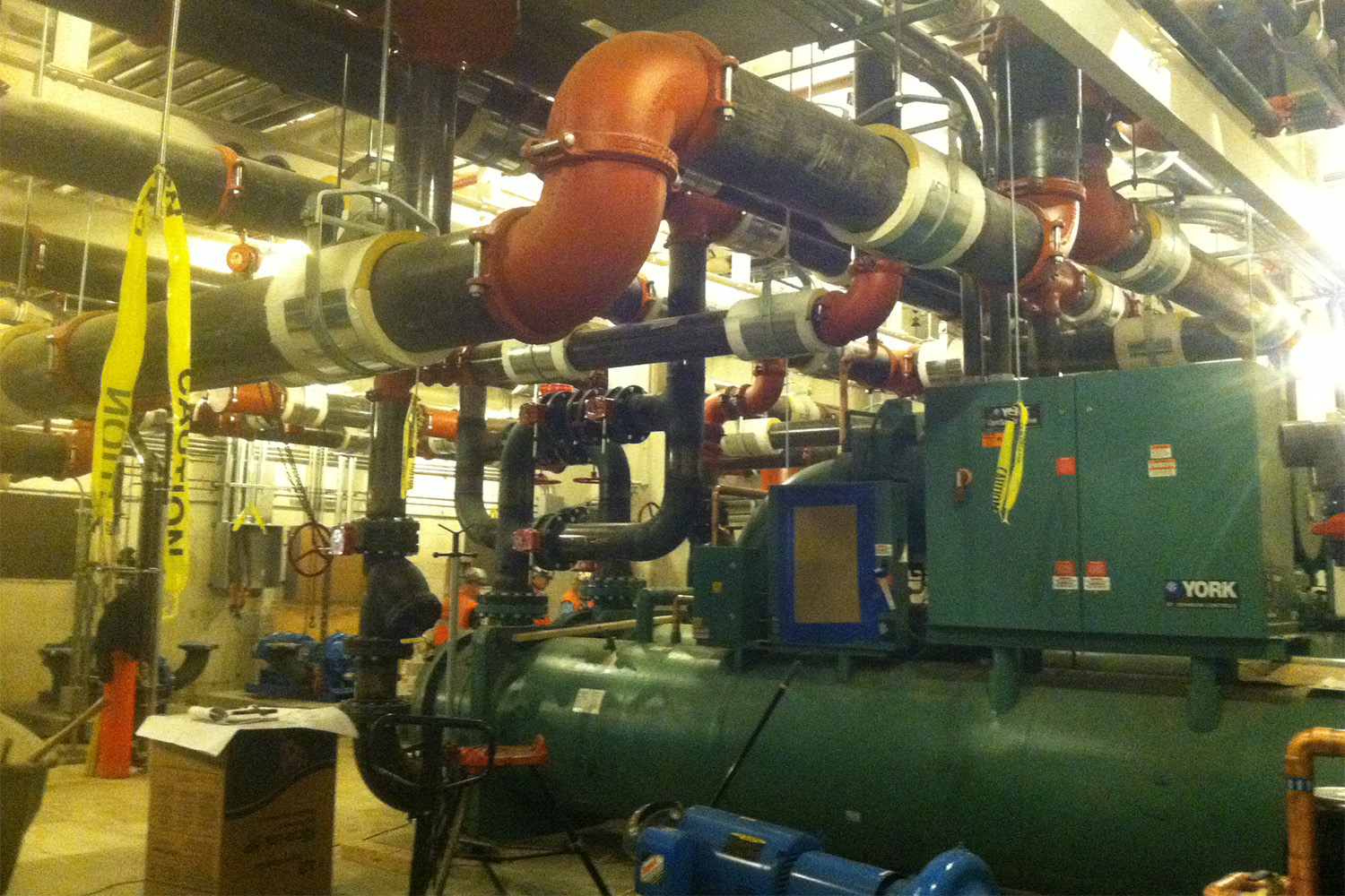 the main chiller unit at Rodino, is painted green