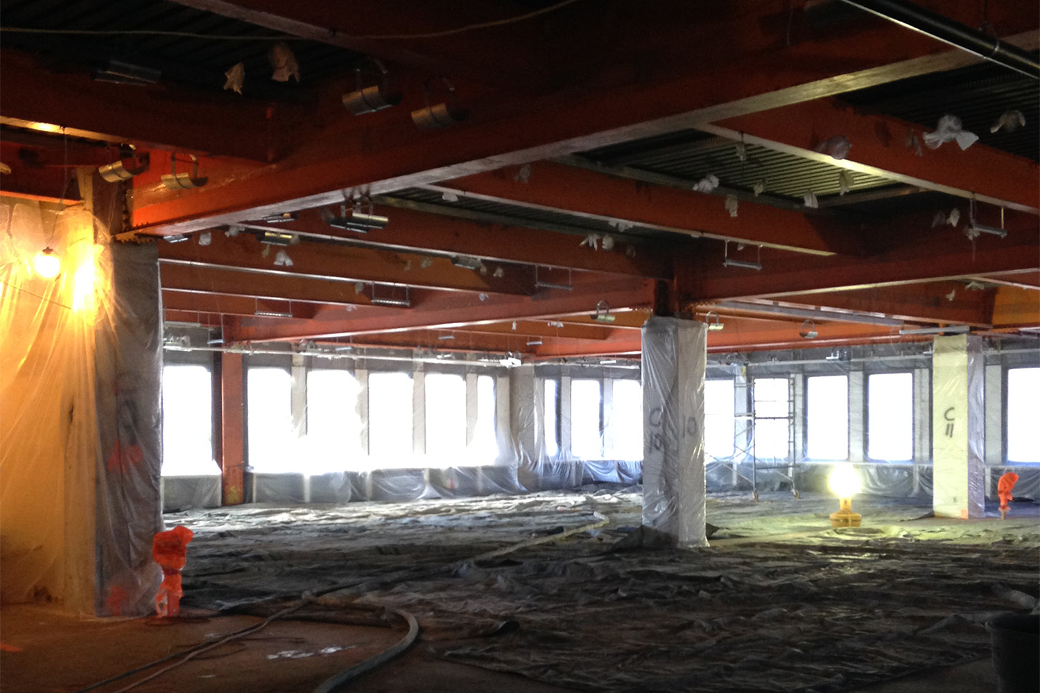 construction at Rodino building's 13th floor