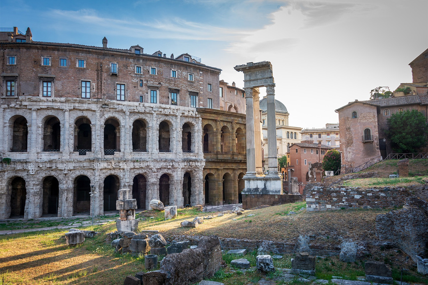 Roman ruins in Rome, Italy 