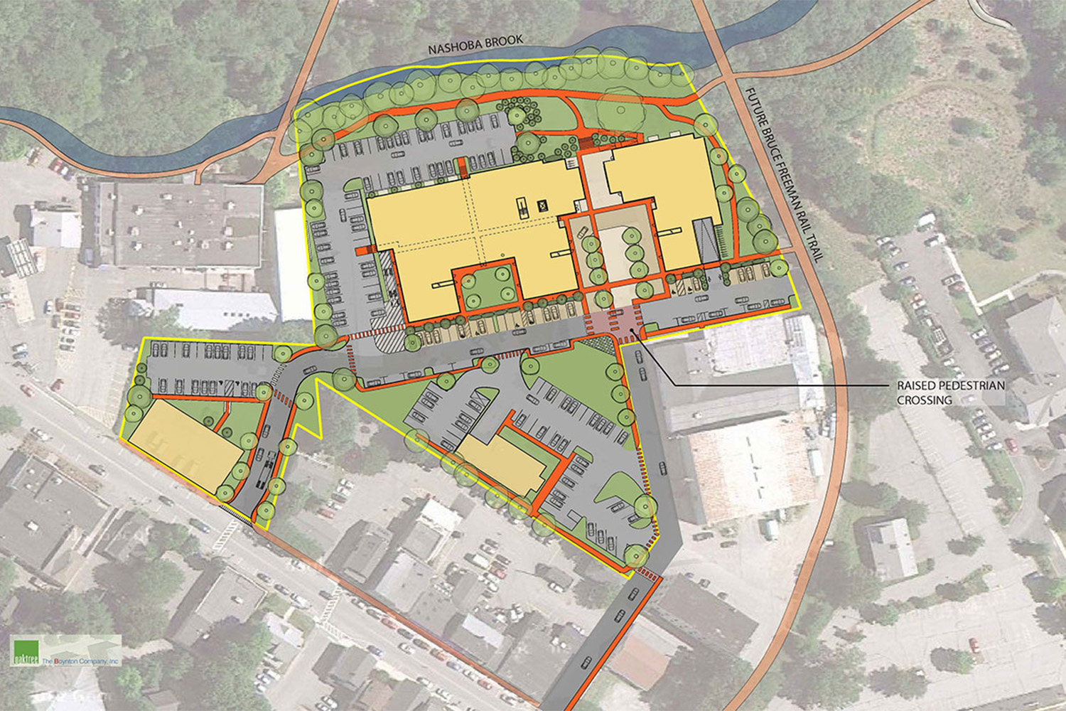 a map of the Brookside Square construction area 