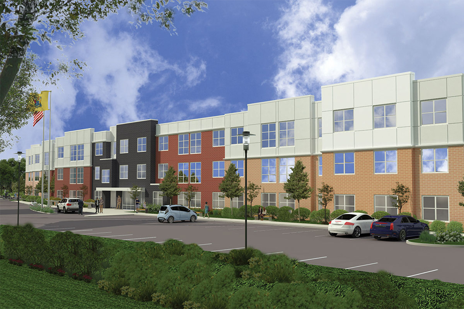 rendering of Meadowlands apartment complex in Secaucus, NJ.