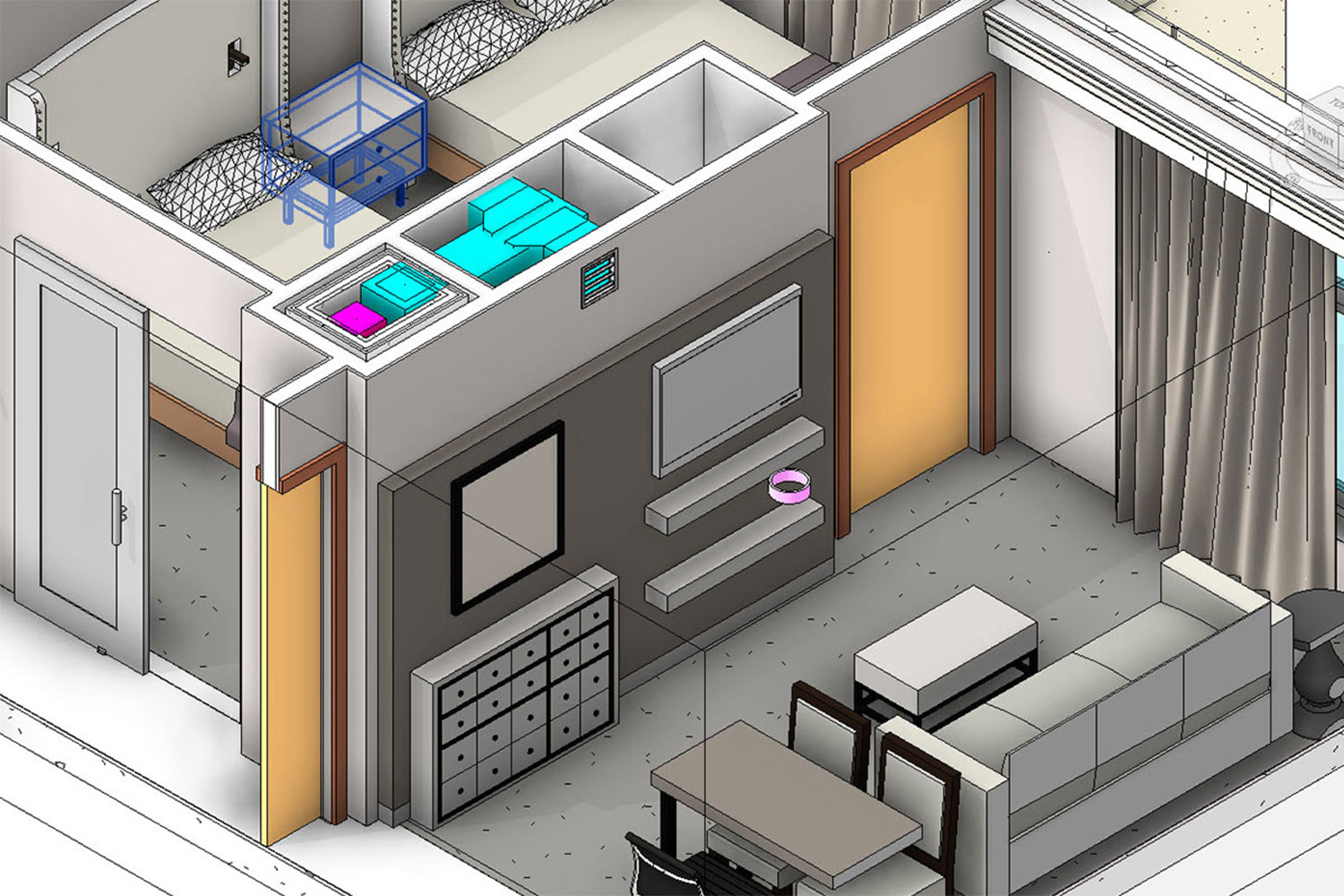 Hotel room mockup