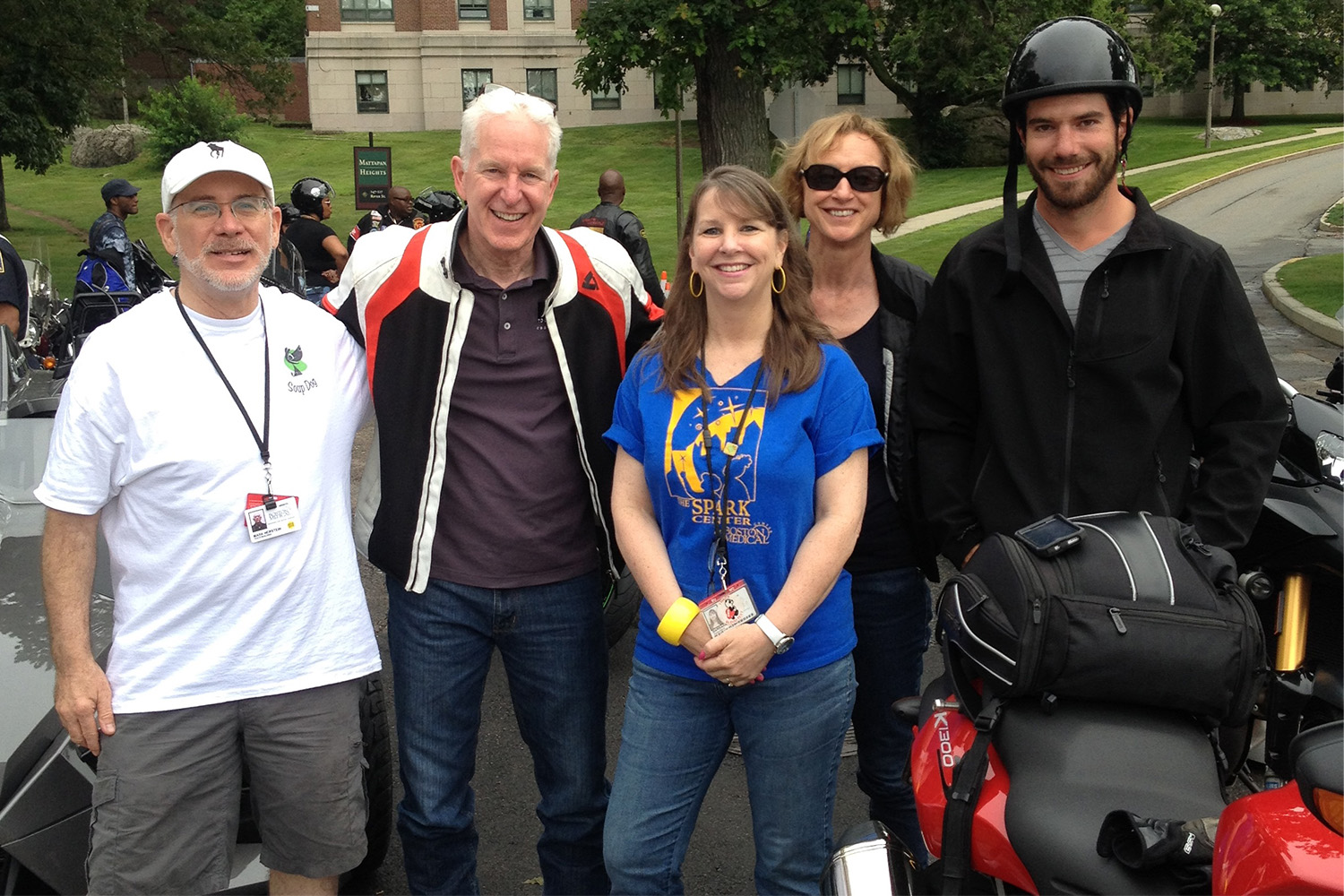 Tocci and Lila with Buddy Run representatives, posing for photo 