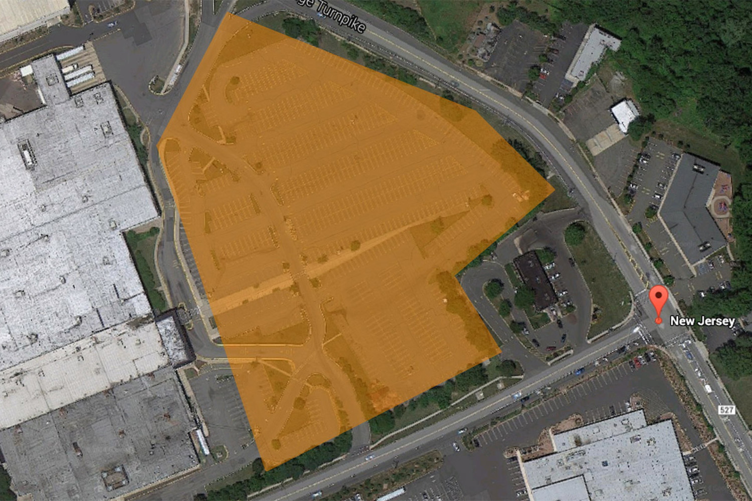 drone view of the East Brunswick construction site
