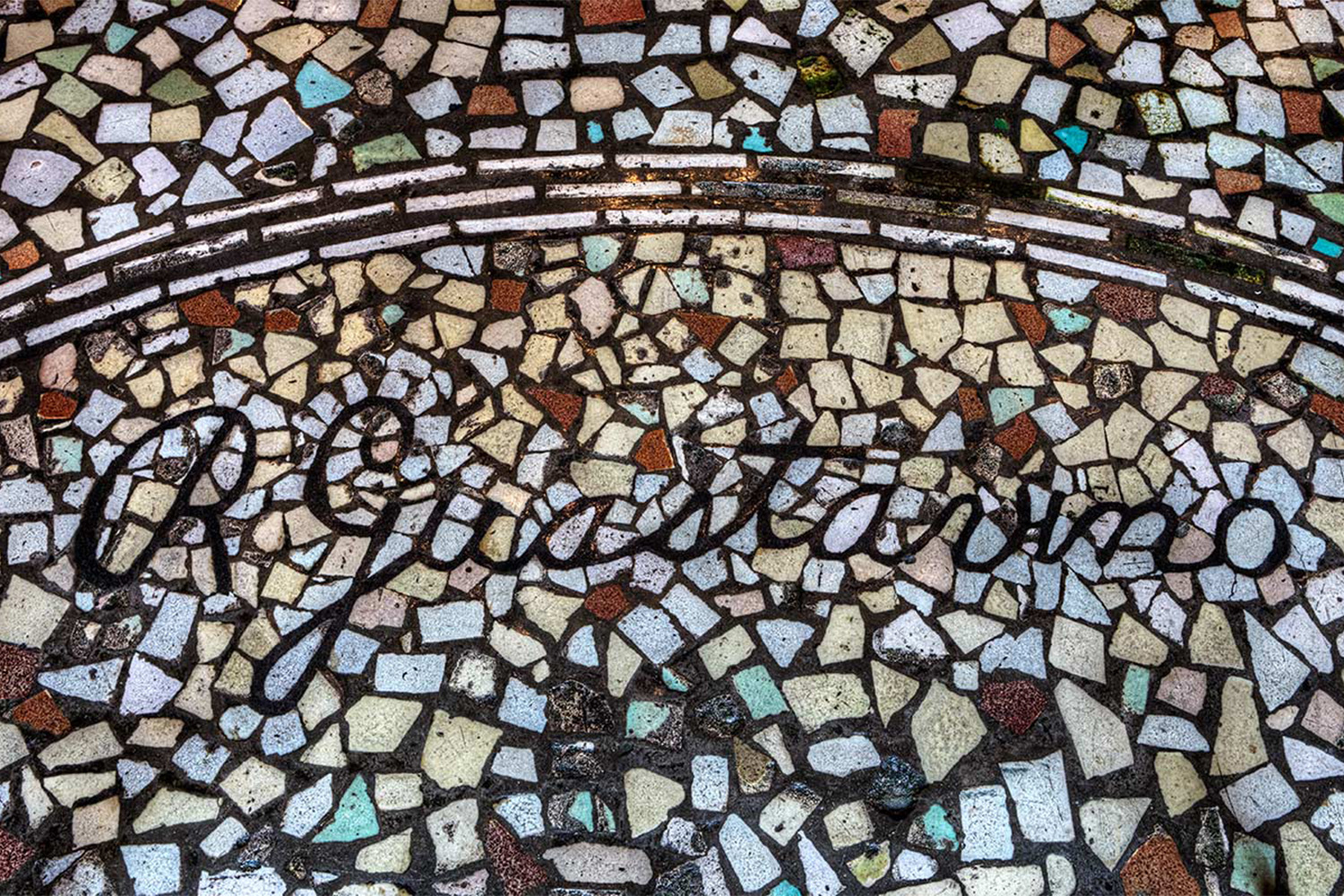 zoomed in view of tiles form the Guastavino tile factory 