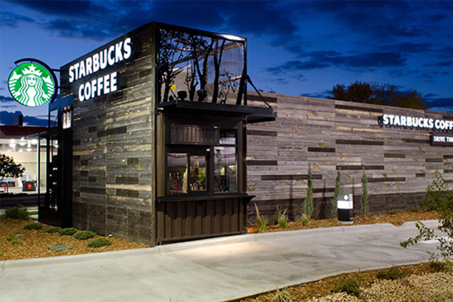 Prefab Starbucks in Denver, CO.